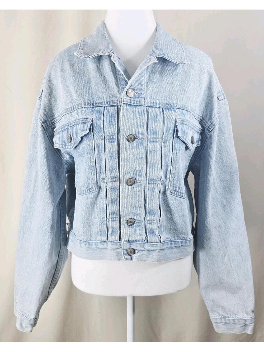 Pistola Dries Boyfriend Trucker Jean Jacket Light Wash Size S Small Great Cond